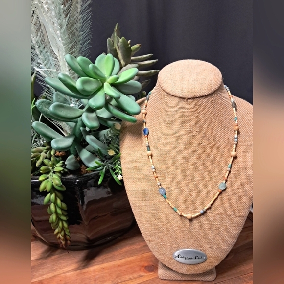 Beaded Bohemian Gemstone Necklace - Picture 1 of 4